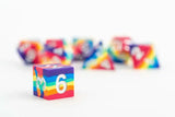 FanRoll Sharp Edge Silicone Würfel Set Rainbow (7) - Smalltinytoystore