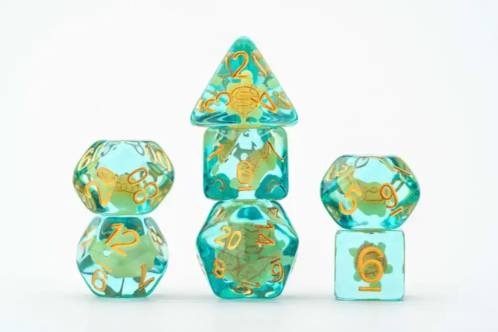 FanRoll Würfel Set Turtle (7) - Smalltinytoystore
