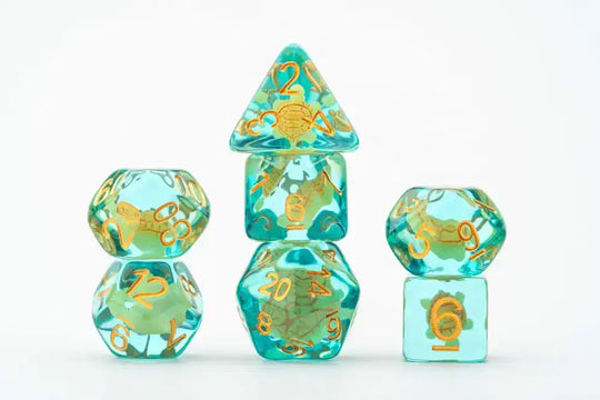 FanRoll Würfel Set Turtle (7) - Smalltinytoystore
