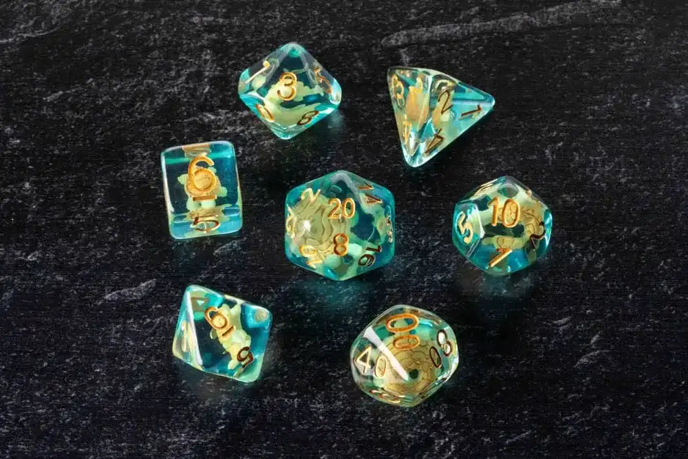 FanRoll Würfel Set Turtle (7) - Smalltinytoystore