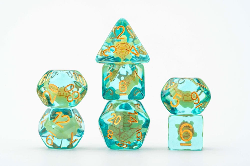 FanRoll Würfel Set Turtle (7) - Smalltinytoystore