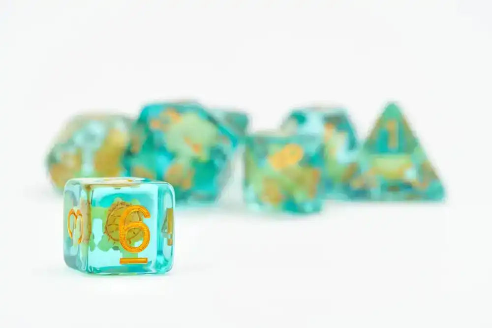 FanRoll Würfel Set Turtle (7) - Smalltinytoystore