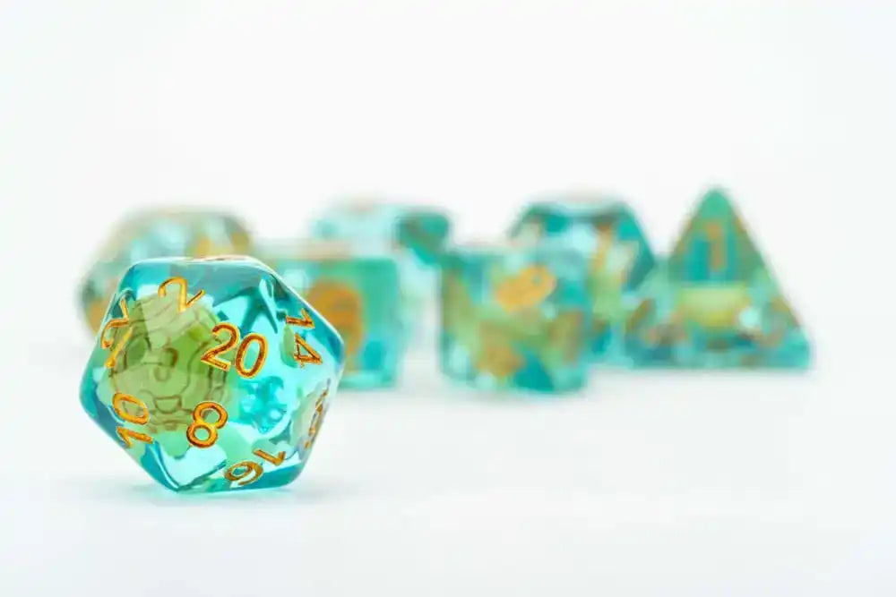 FanRoll Würfel Set Turtle (7) - Smalltinytoystore