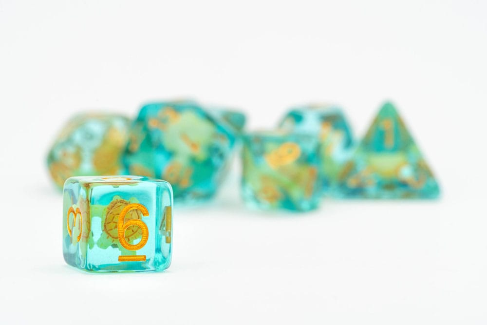 FanRoll Würfel Set Turtle (7) - Smalltinytoystore
