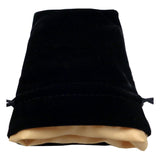 FanRoll Würfelbeutel Velvet Black with Gold Satin Small - Smalltinytoystore