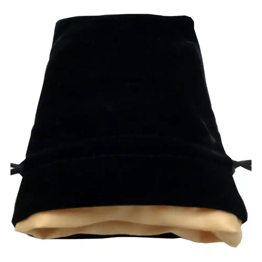 FanRoll Würfelbeutel Velvet Black with Gold Satin Small - Smalltinytoystore