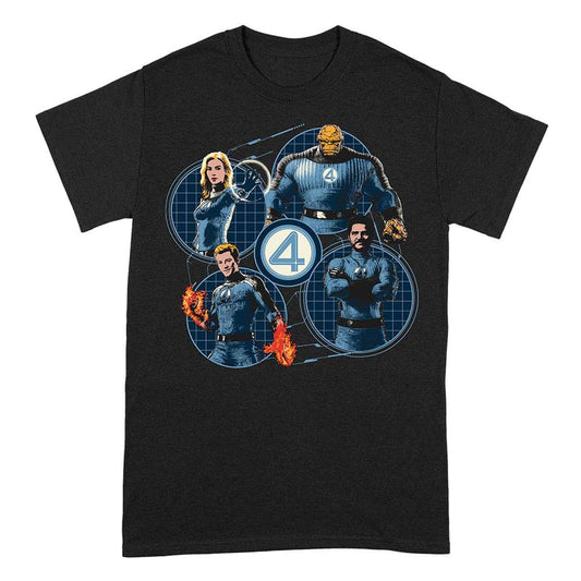Fantastic Four T-Shirt Group Grid Circle Größe L - Smalltinytoystore