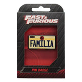 Fast & Furious Ansteck-Pin Familia License Plate - Smalltinytoystore