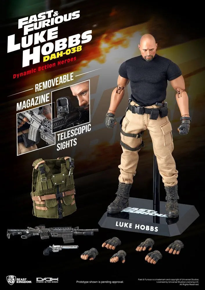 Fast & Furious Dynamic 8ction Heroes Actionfigur 1/9 Luke Hobbs 21 cm - Smalltinytoystore