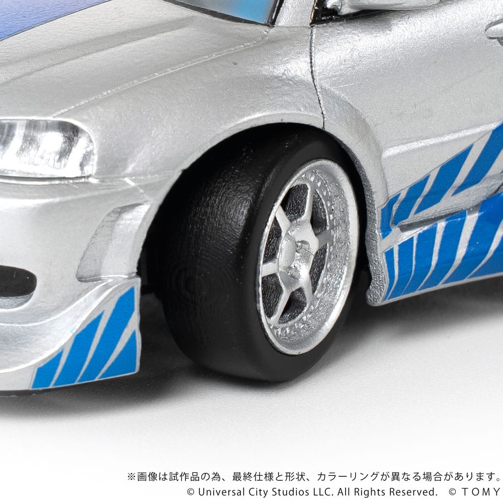 Fast & Furious Q-Village Fahrzeug mit Minifigur Nissan Skyline GT-R (R34) 9 cm - Smalltinytoystore