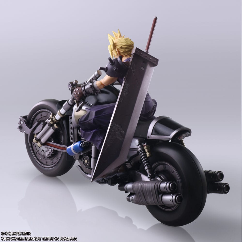 Final Fantasy VII Bring Arts Actionfigur und Fahrzeug Cloud Strife & Hardy-Daytona 15 cm - Smalltinytoystore