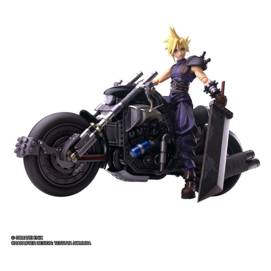 Final Fantasy VII Bring Arts Actionfigur und Fahrzeug Cloud Strife & Hardy-Daytona 15 cm - Smalltinytoystore