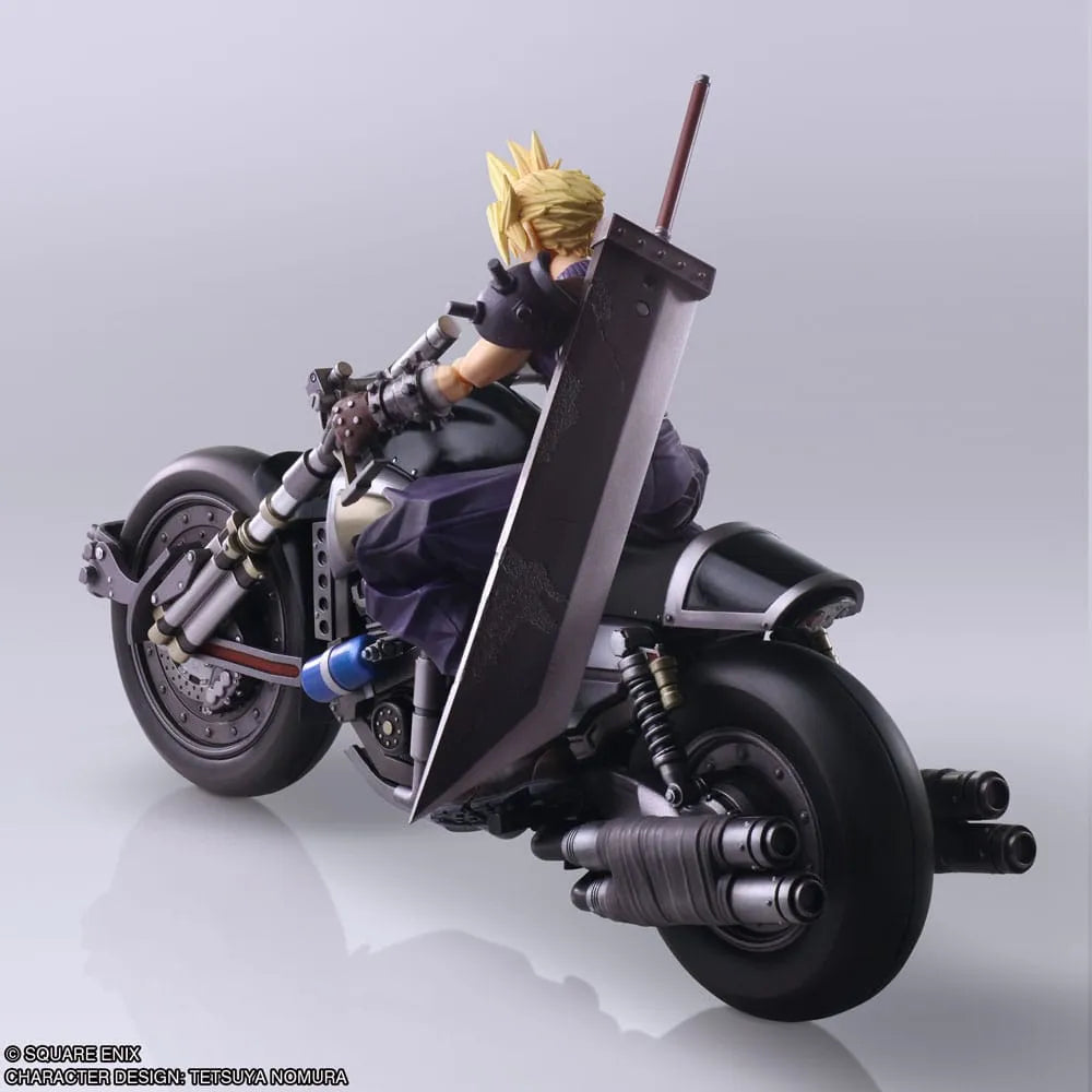 Final Fantasy VII Bring Arts Actionfigur und Fahrzeug Cloud Strife & Hardy-Daytona 15 cm - Smalltinytoystore