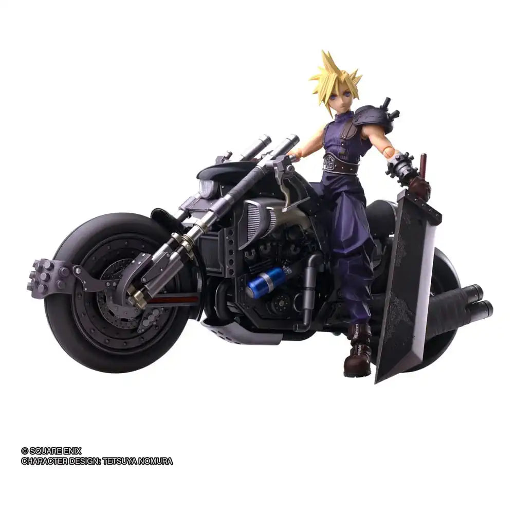 Final Fantasy VII Bring Arts Actionfigur und Fahrzeug Cloud Strife & Hardy-Daytona 15 cm - Smalltinytoystore