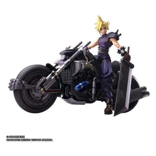 Final Fantasy VII Bring Arts Actionfigur und Fahrzeug Cloud Strife & Hardy-Daytona 15 cm - Smalltinytoystore