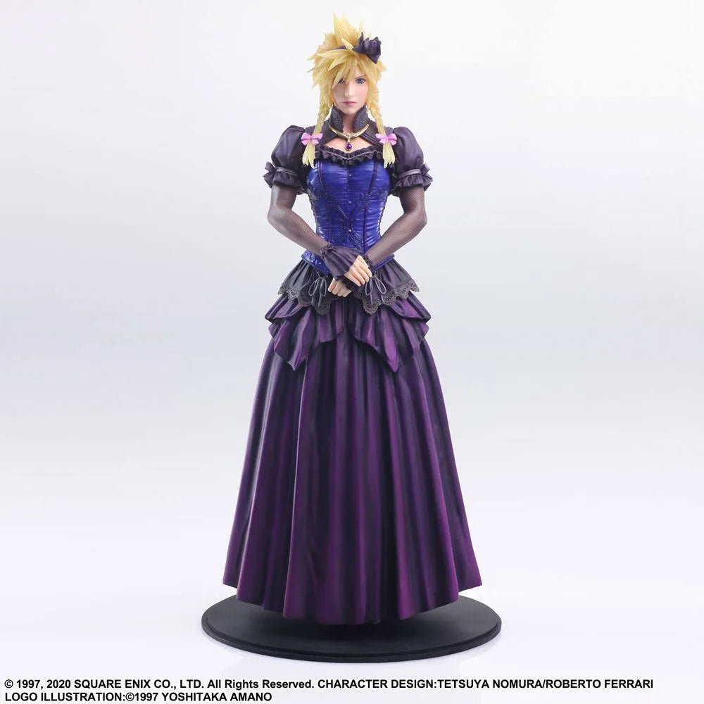 Final Fantasy VII Remake Static Arts Gallery Statue Cloud Strife Dress Ver. 28 cm - Smalltinytoystore
