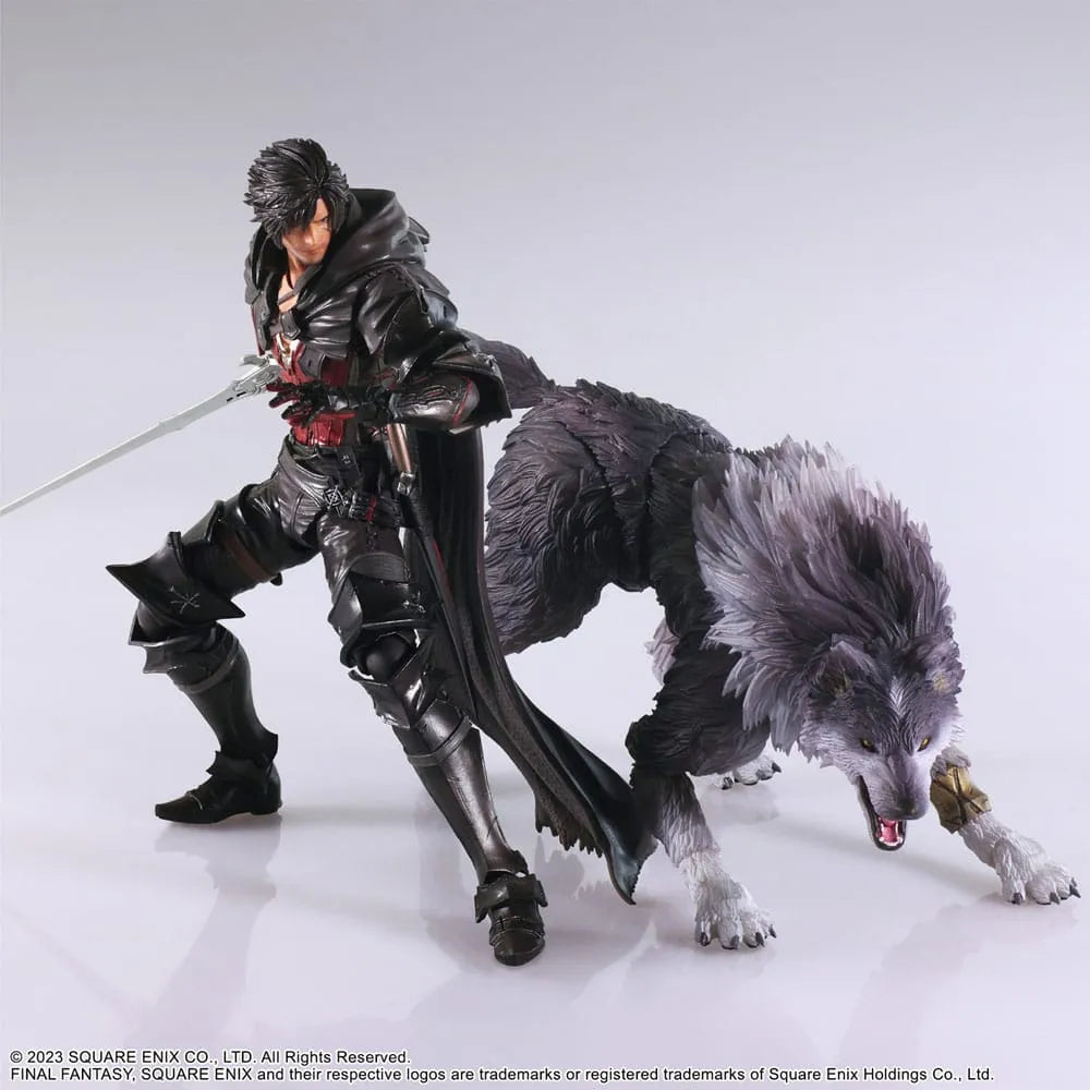 Final Fantasy XVI Bring Arts Actionfiguren Set Clive Rosfield & Torgal - Smalltinytoystore
