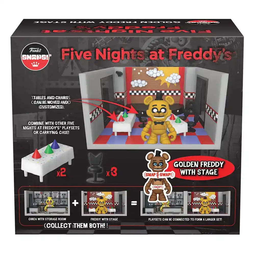 Five Nights at Freddy's Snap Spielset mit Actionfigur Stage w/Freddy (GD) 9 cm - Smalltinytoystore