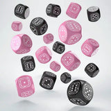 Fortress Compact D6 Würfel Set Schwarz&Rosa (20) - Smalltinytoystore