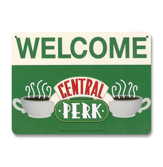 Friends Blechschild Central Perk Welcome 15 x 21 cm - Smalltinytoystore