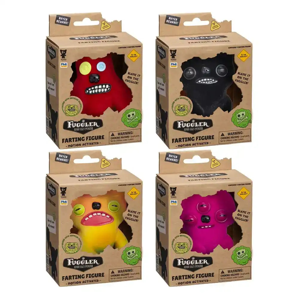 Fuggler: Farting Figures Pupsende Figuren Window Box Sortiment (12) - Smalltinytoystore