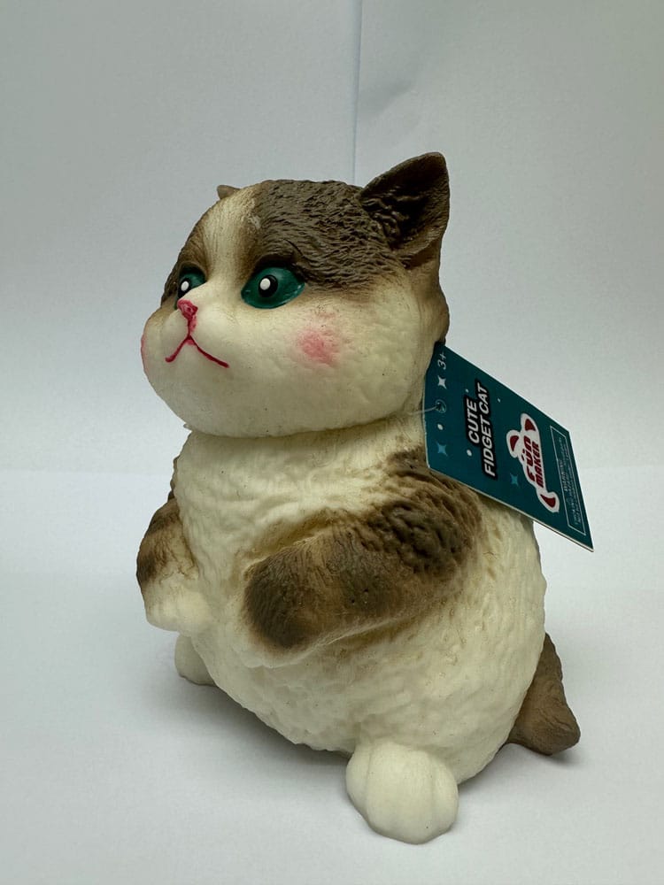 Fun Maker Squishy Fidget Toy Dark Brown Cat 11 cm - Smalltinytoystore