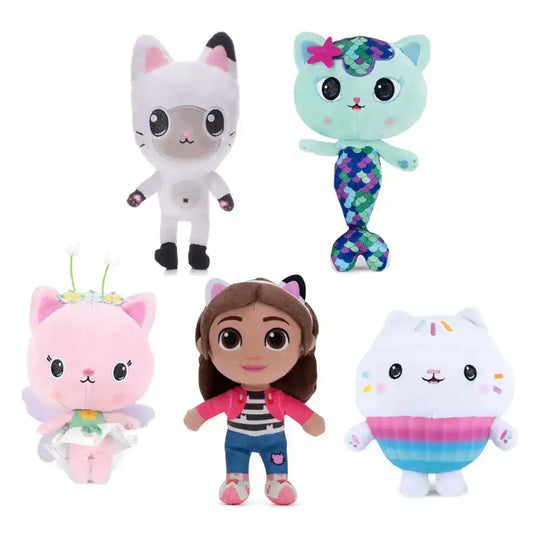 Gabby's Dollhouse Plüschfiguren Set Charaktere 18 cm Sortiment (24) - Smalltinytoystore