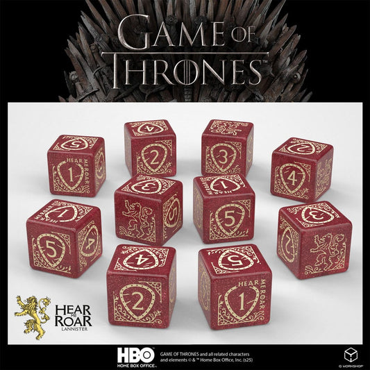 Game of Thrones Würfel Set Lannister 10xD6 (10) - Smalltinytoystore