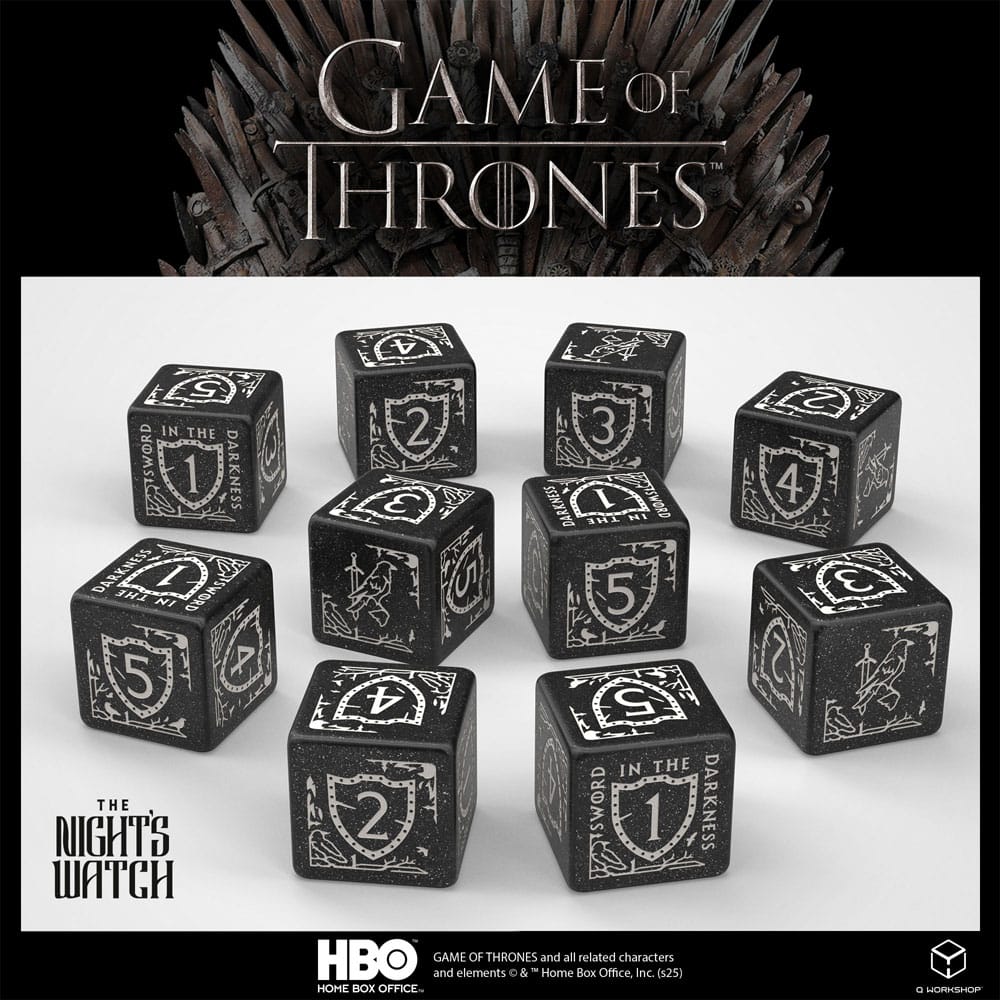Game of Thrones Würfel Set Night's Watch 10xD6 (10) - Smalltinytoystore