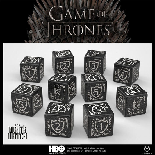 Game of Thrones Würfel Set Night's Watch 10xD6 (10) - Smalltinytoystore