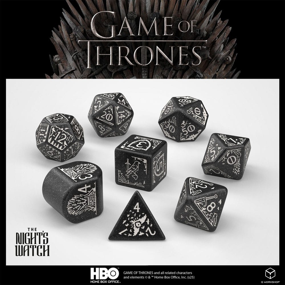 Game of Thrones Würfel Set Night's Watch (8) - Smalltinytoystore