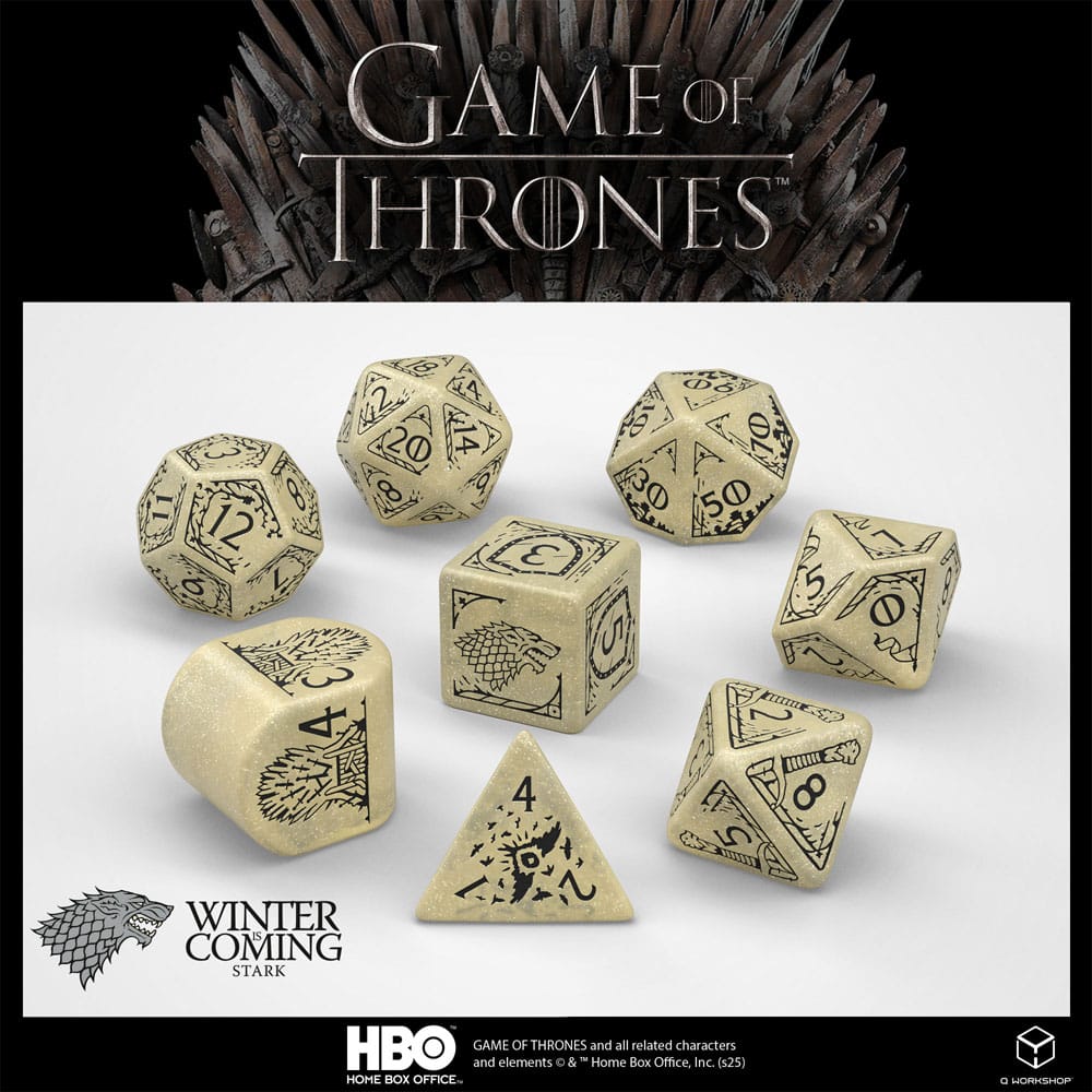 Game of Thrones Würfel Set Stark (8) - Smalltinytoystore