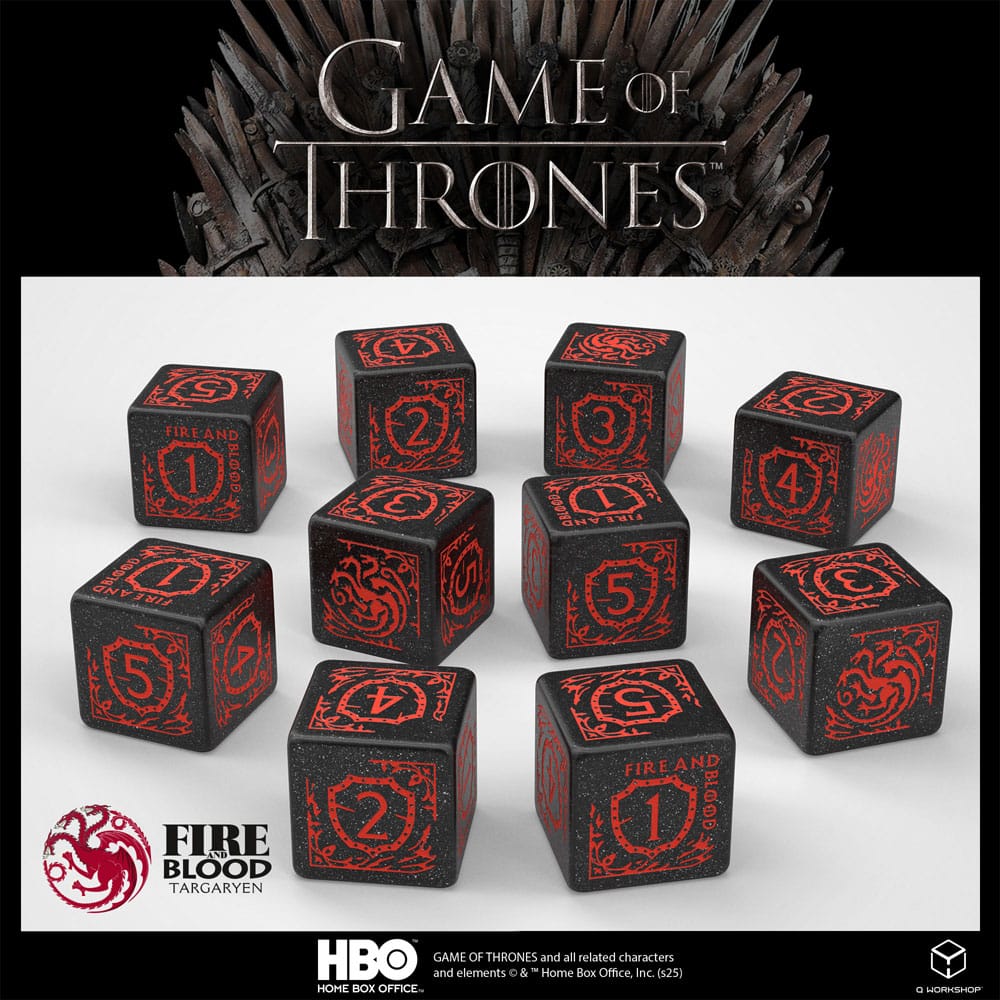 Game of Thrones Würfel Set Targaryen 10xD6 (10) - Smalltinytoystore