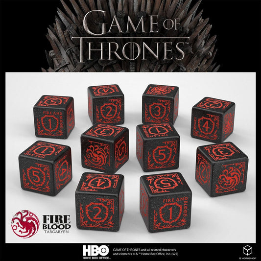 Game of Thrones Würfel Set Targaryen 10xD6 (10) - Smalltinytoystore