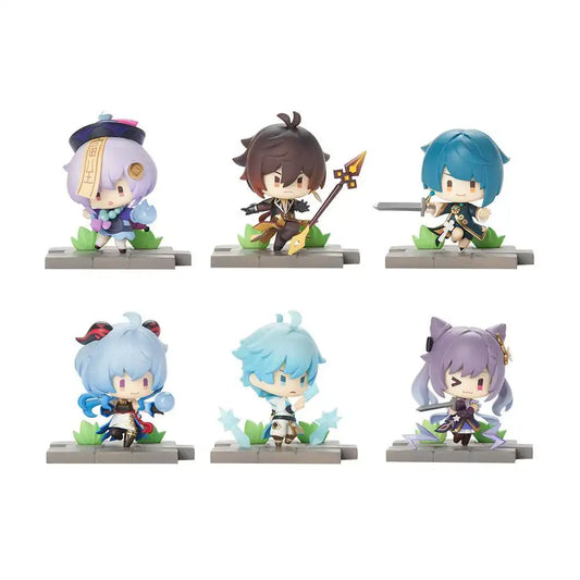 Genshin Impact Battle Scene Collection Mini-Figuren 6er-Pack Liyue Edition 6 cm - Smalltinytoystore