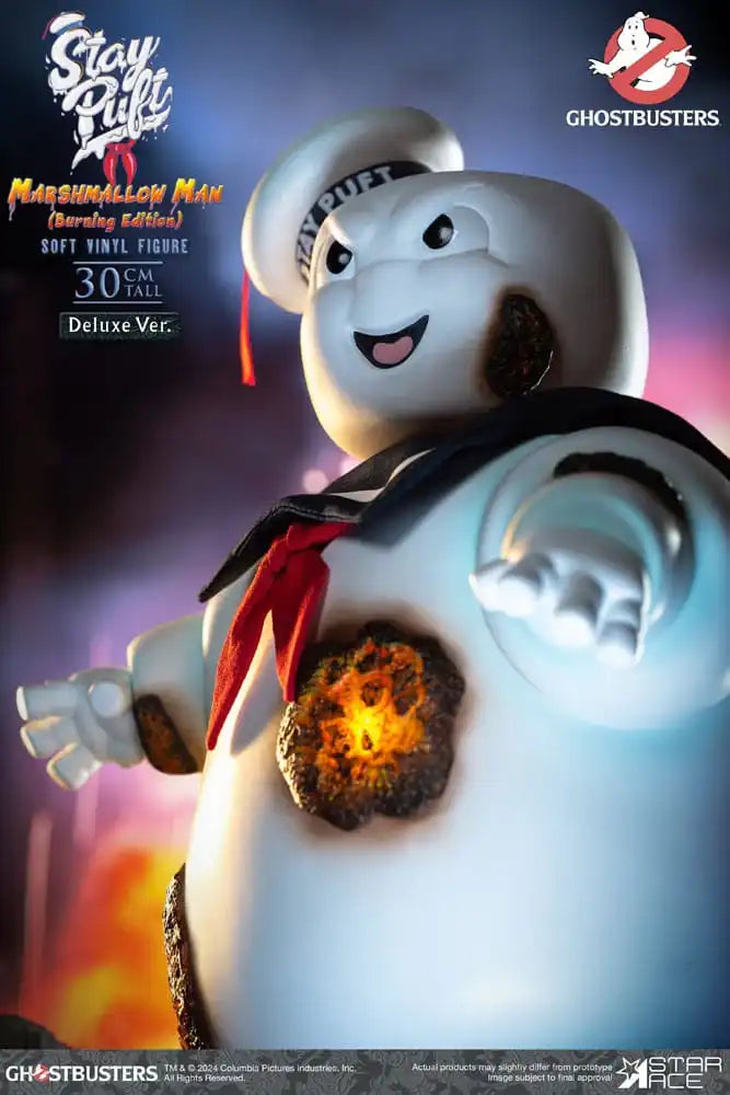 Ghostbusters Soft Vinyl Statue Stay Puft Marshmallow Man Burnign Edition Deluxe Version 30 cm - Smalltinytoystore