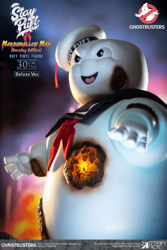 Ghostbusters Soft Vinyl Statue Stay Puft Marshmallow Man Burnign Edition Deluxe Version 30 cm - Smalltinytoystore