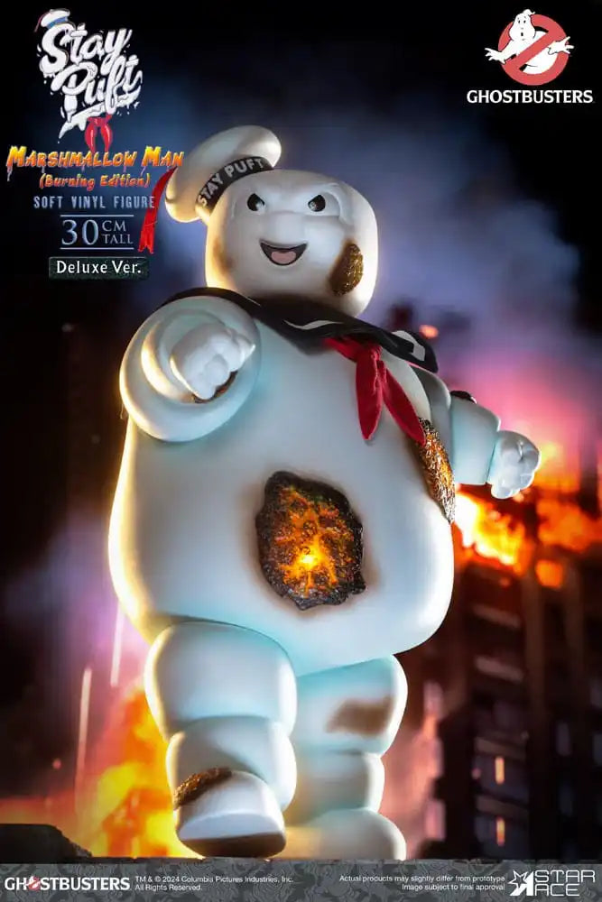 Ghostbusters Soft Vinyl Statue Stay Puft Marshmallow Man Burnign Edition Deluxe Version 30 cm - Smalltinytoystore