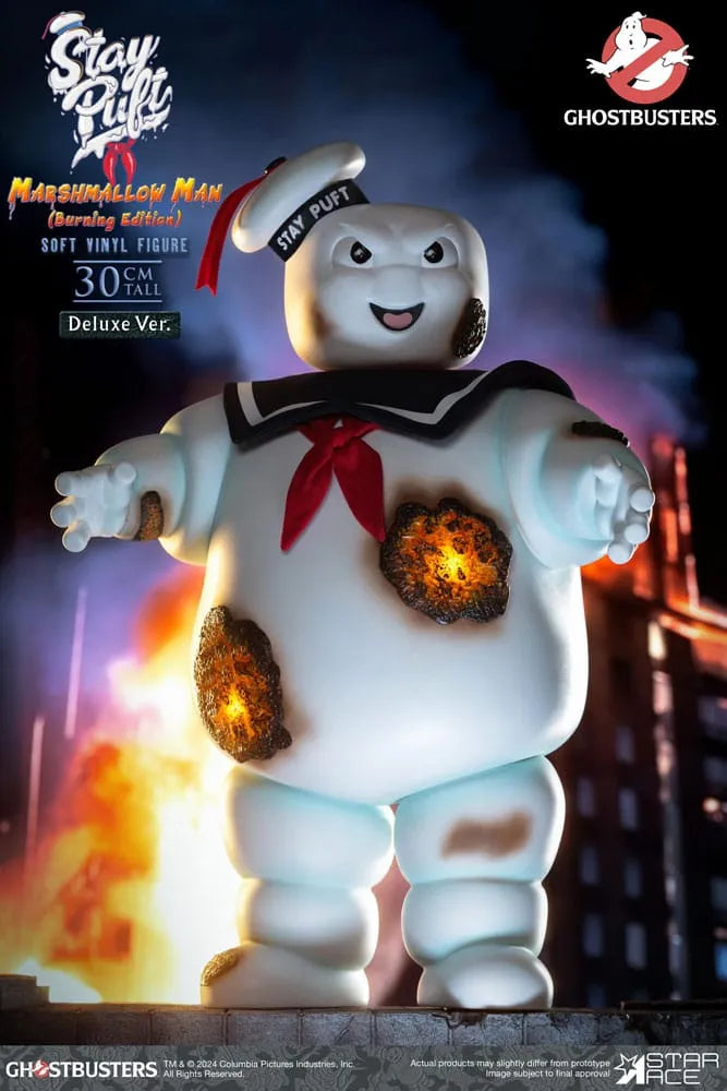 Ghostbusters Soft Vinyl Statue Stay Puft Marshmallow Man Burnign Edition Deluxe Version 30 cm - Smalltinytoystore