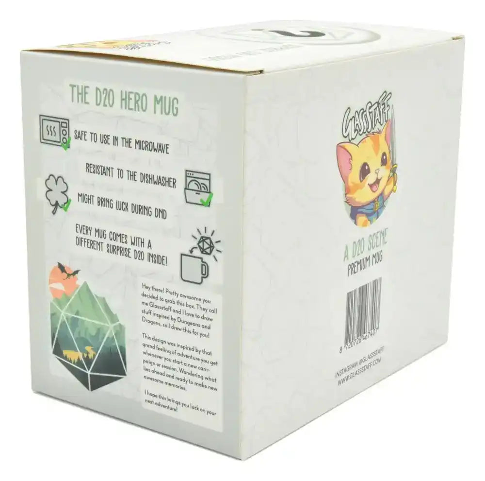 Glassstaff Geschenkbox Tasse & Würfel D20 A D20 Scene