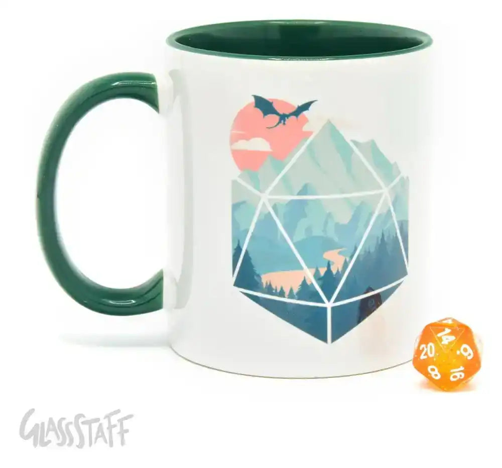 Glassstaff Geschenkbox Tasse & Würfel D20 A D20 Scene