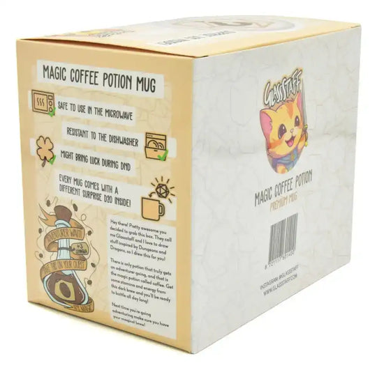 Glassstaff Geschenkbox Tasse & Würfel D20 Coffee Potion