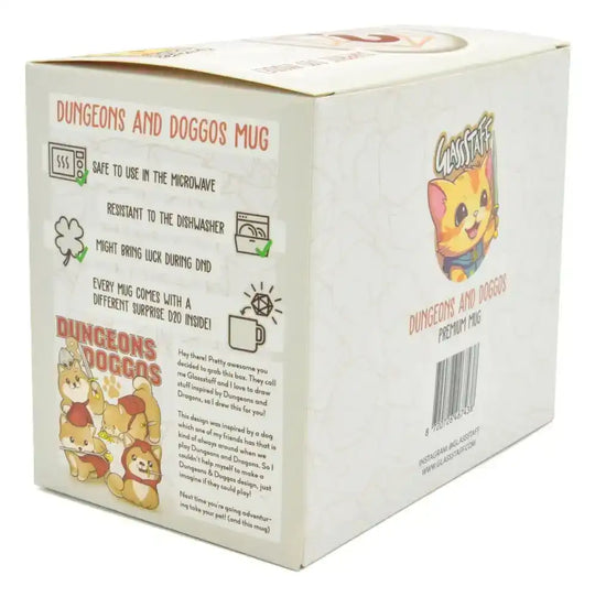 Glassstaff Geschenkbox Tasse & Würfel D20 Dungeons & Doggos