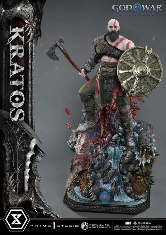 God of War: Ragnarok Real Elite Masterline Series Statue 1/3 Kratos 95 cm - Smalltinytoystore