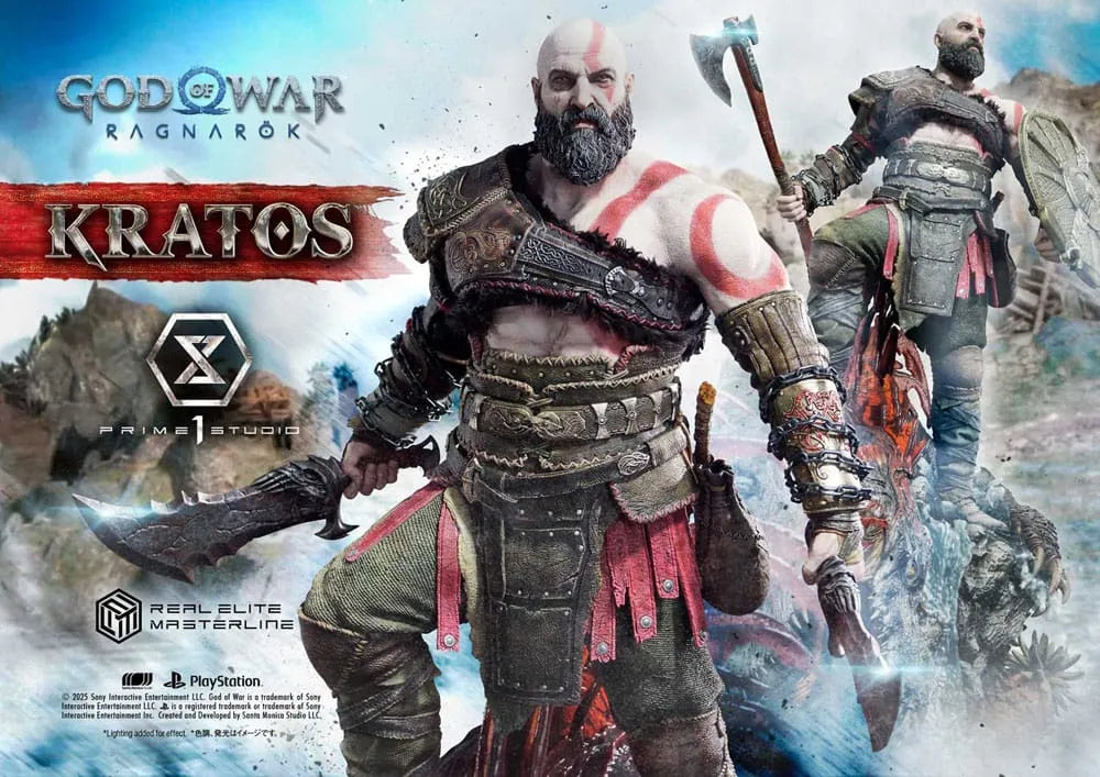 God of War: Ragnarok Real Elite Masterline Series Statue 1/3 Kratos 95 cm - Smalltinytoystore