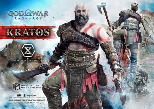God of War: Ragnarok Real Elite Masterline Series Statue 1/3 Kratos 95 cm - Smalltinytoystore