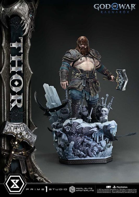 God of War: Ragnarök Real Elite Masterline Series Statue 1/3 Thor 105 cm - Smalltinytoystore