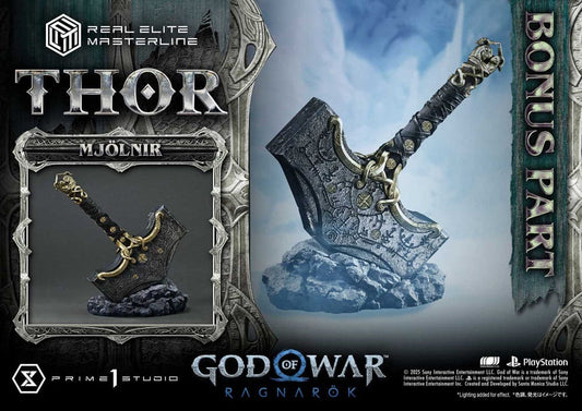 God of War: Ragnarök Real Elite Masterline Series Statue 1/3 Thor Deluxe Bonus Version 105 cm - Smalltinytoystore