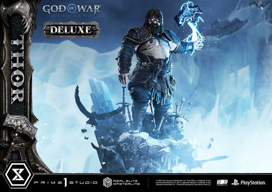 God of War: Ragnarök Real Elite Masterline Series Statue 1/3 Thor Deluxe Version 105 cm - Smalltinytoystore