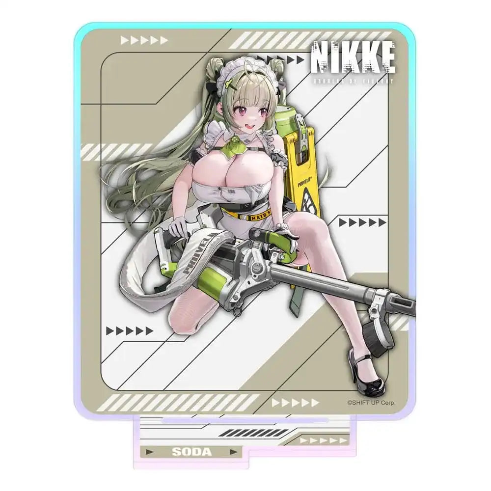 Goddess of Victory: Nikke Crouching Series Acryl Stand Soda Holographic 14 cm - Smalltinytoystore